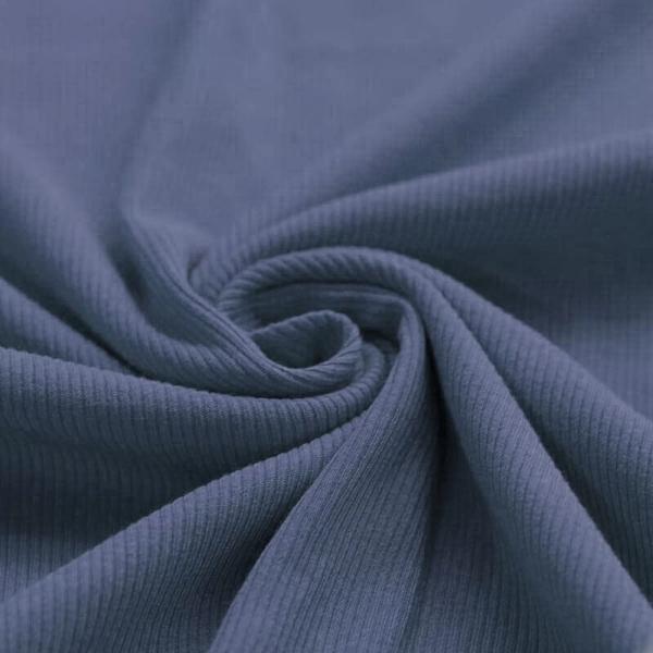 Rippstrick Jersey Jeansblau